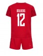 Dánsko Kasper Dolberg #12 Domácí dres pro děti MS 2022 Krátký Rukáv (+ trenýrky)